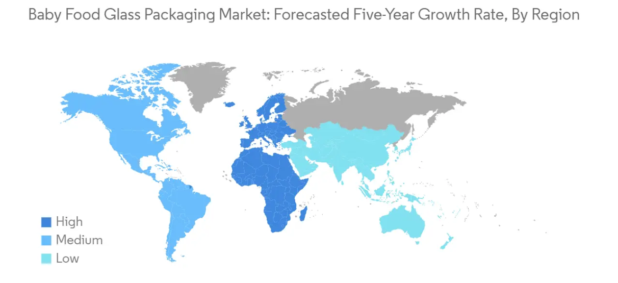Market Analysis of Baby Food Glass Packaging Market: Forecasted Growth Rate by Region